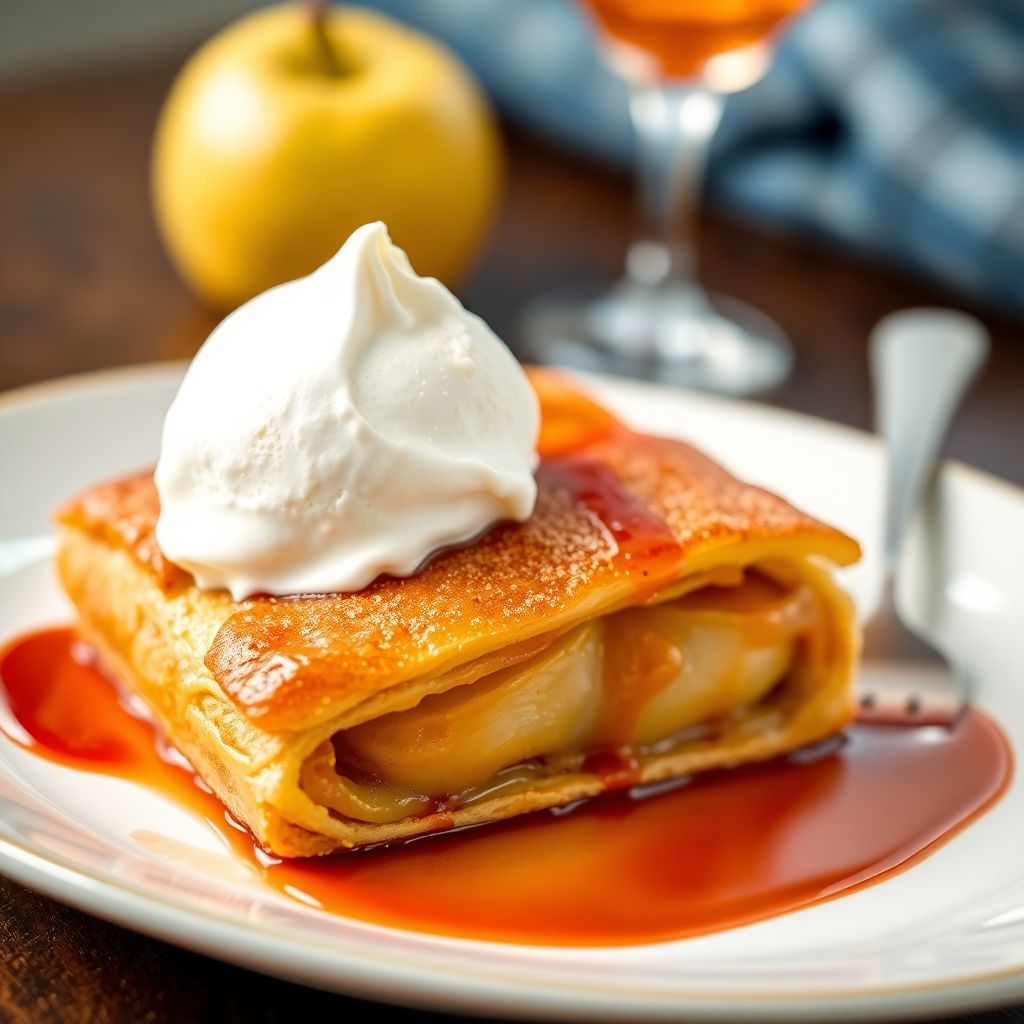 Apfelstrudel mit Vanilleeis