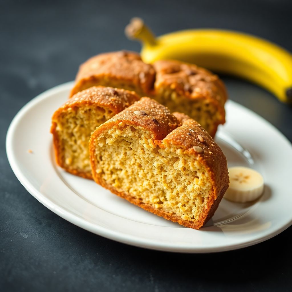 Bananenbrot-Scheiben