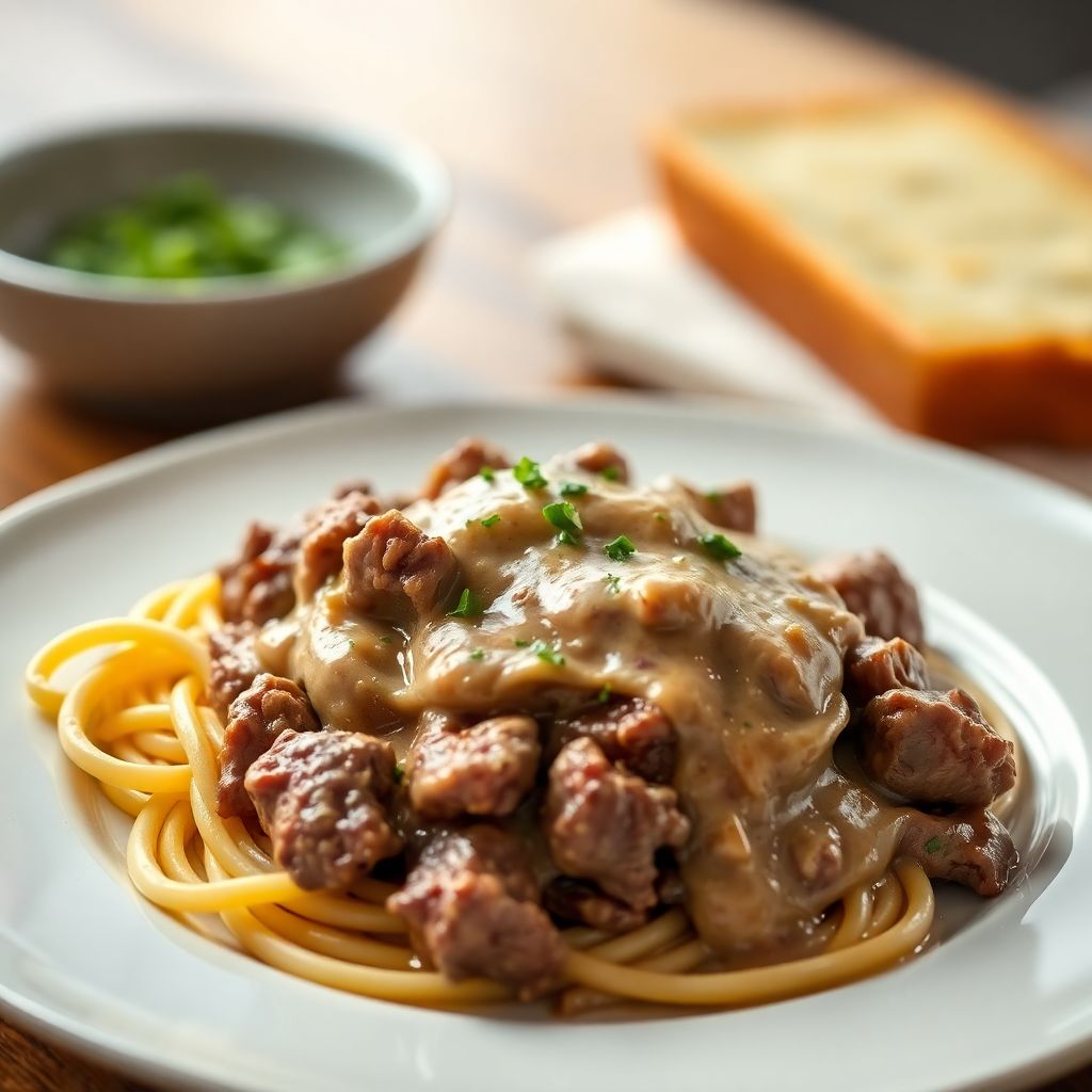 Klassisches Rinder-Stroganoff