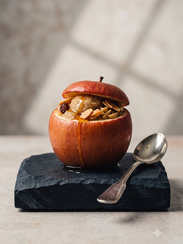 Omas Bratapfel mit Marzipan