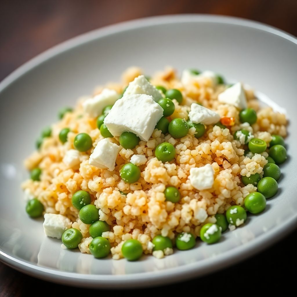 Couscous mit Erbsen und Feta