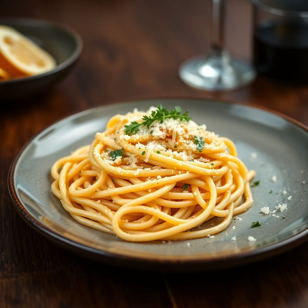 Cremige Knoblauch-Parmesan-Pasta