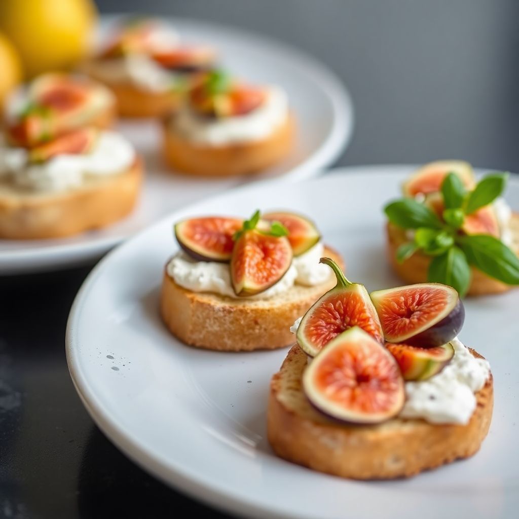 Ziegenkäse-Feigen-Crostini