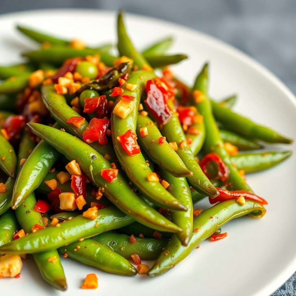 Scharfe Chili-Knoblauch-Edamame