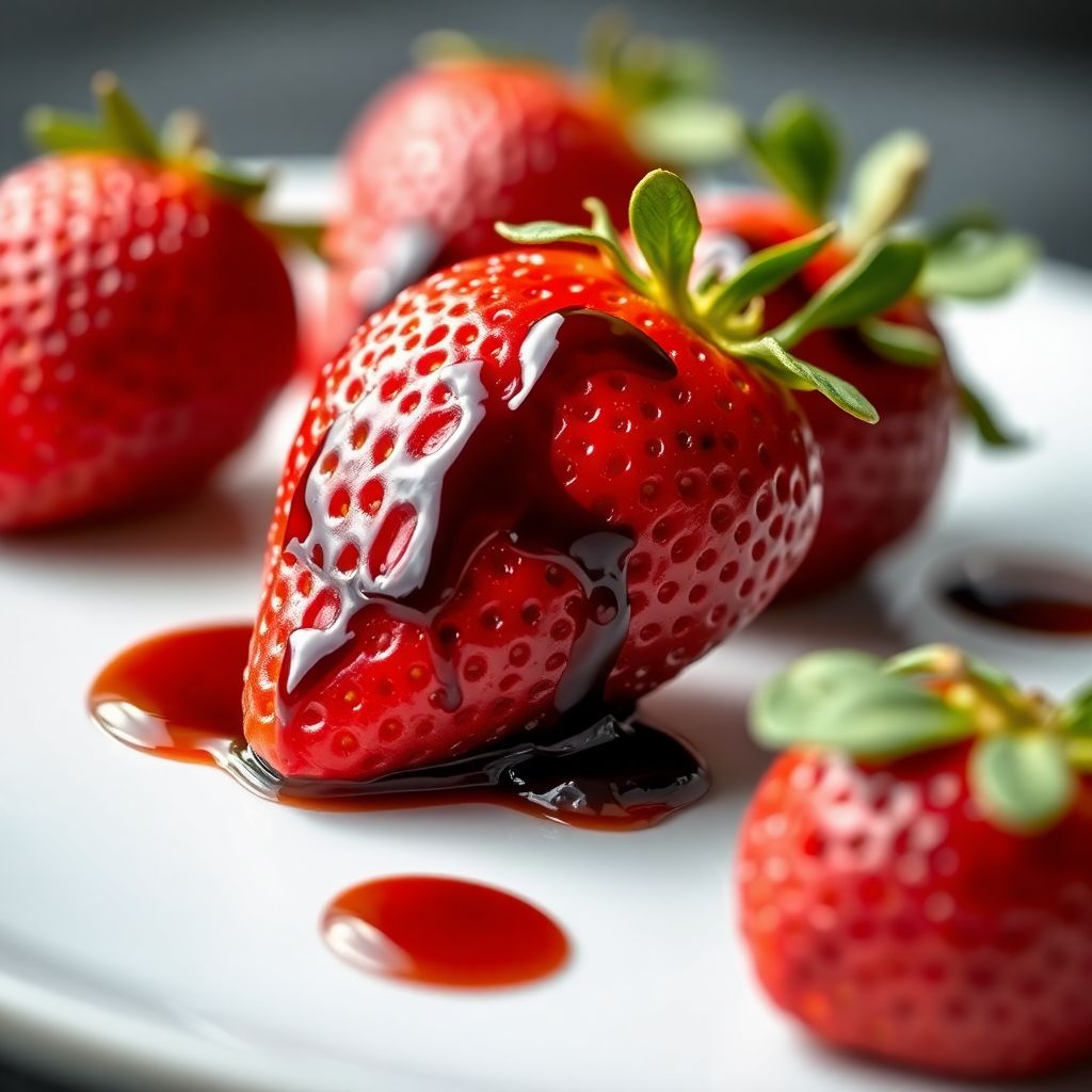 Erdbeeren mit Balsamico-Reduktion