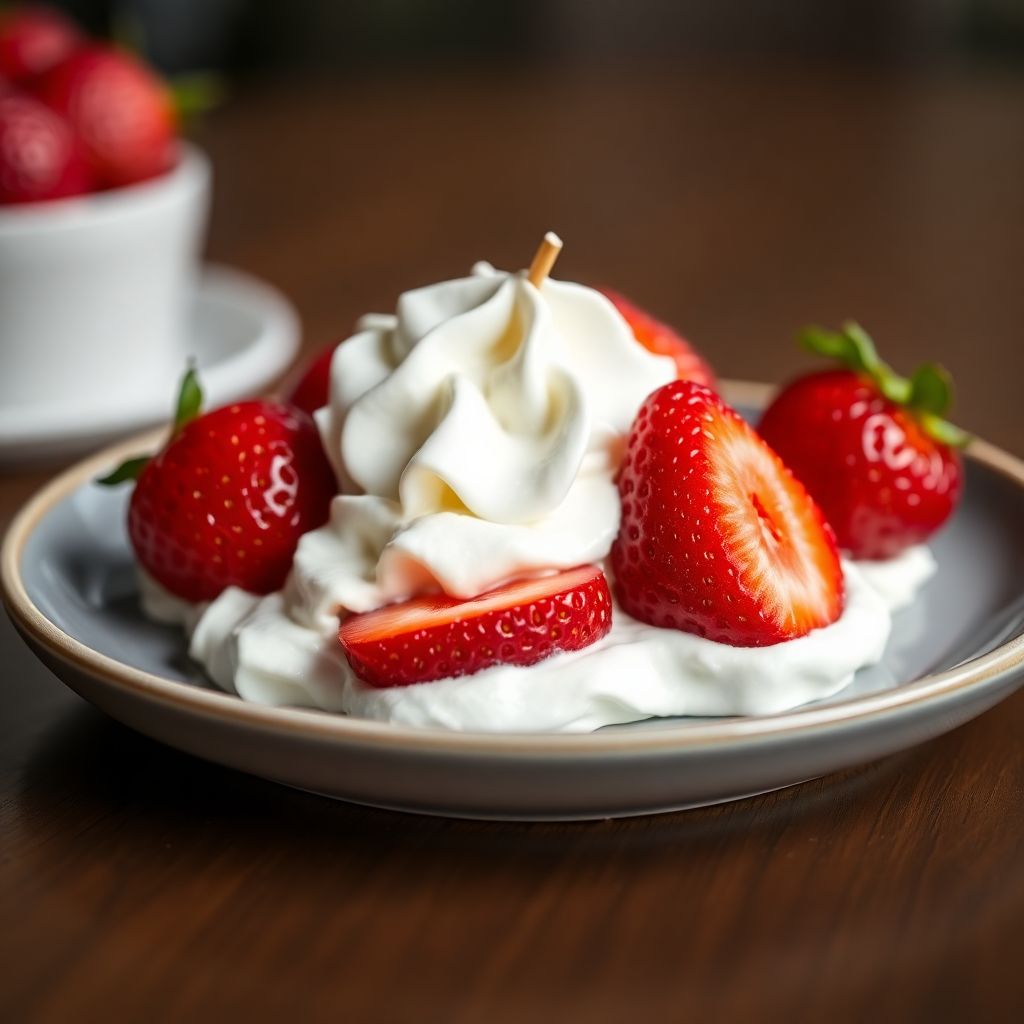 Erdbeeren mit Schlagsahne