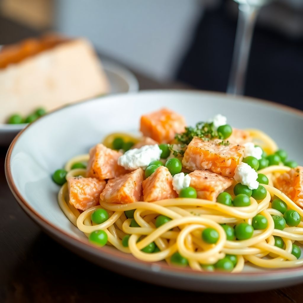Farfalle mit Lachs-Ricotta-Sauce
