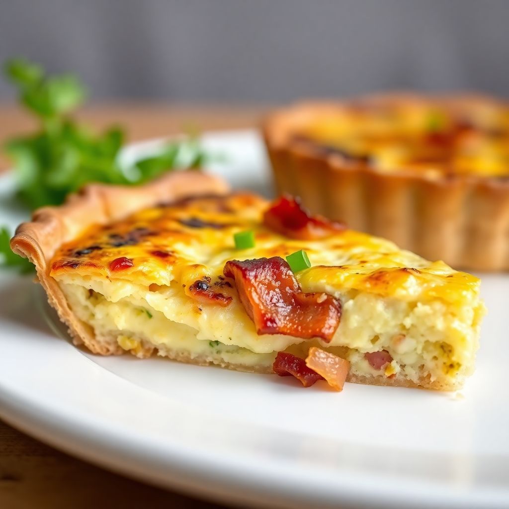 Herzhafte Quiche mit Speck (Quiche Lorraine) und Zwiebeln
