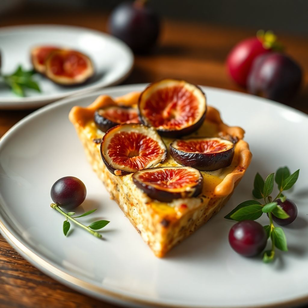 Herzhafte Quiche mit Ziegenkäse und Feigen
