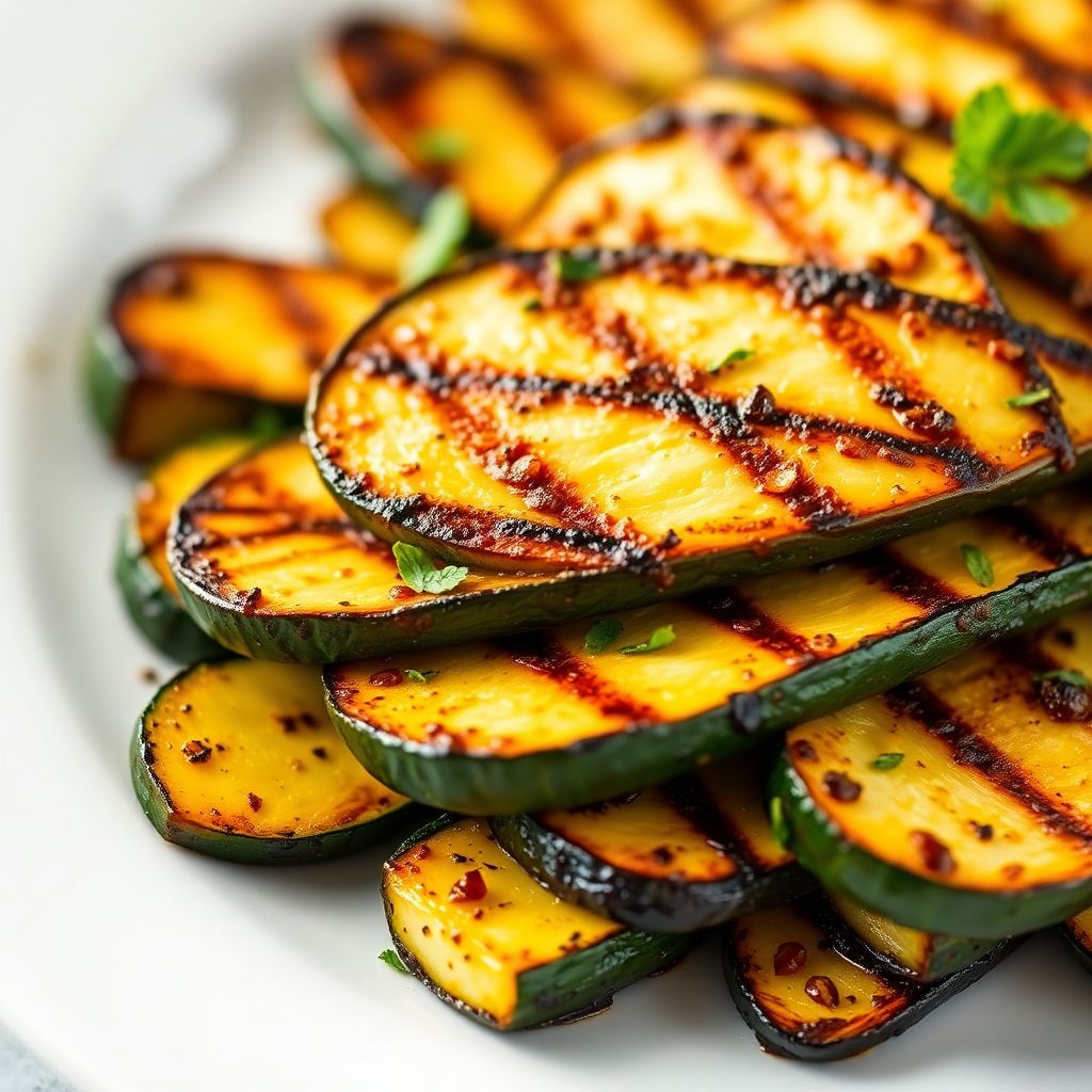 Marinierte gegrillte Zucchini