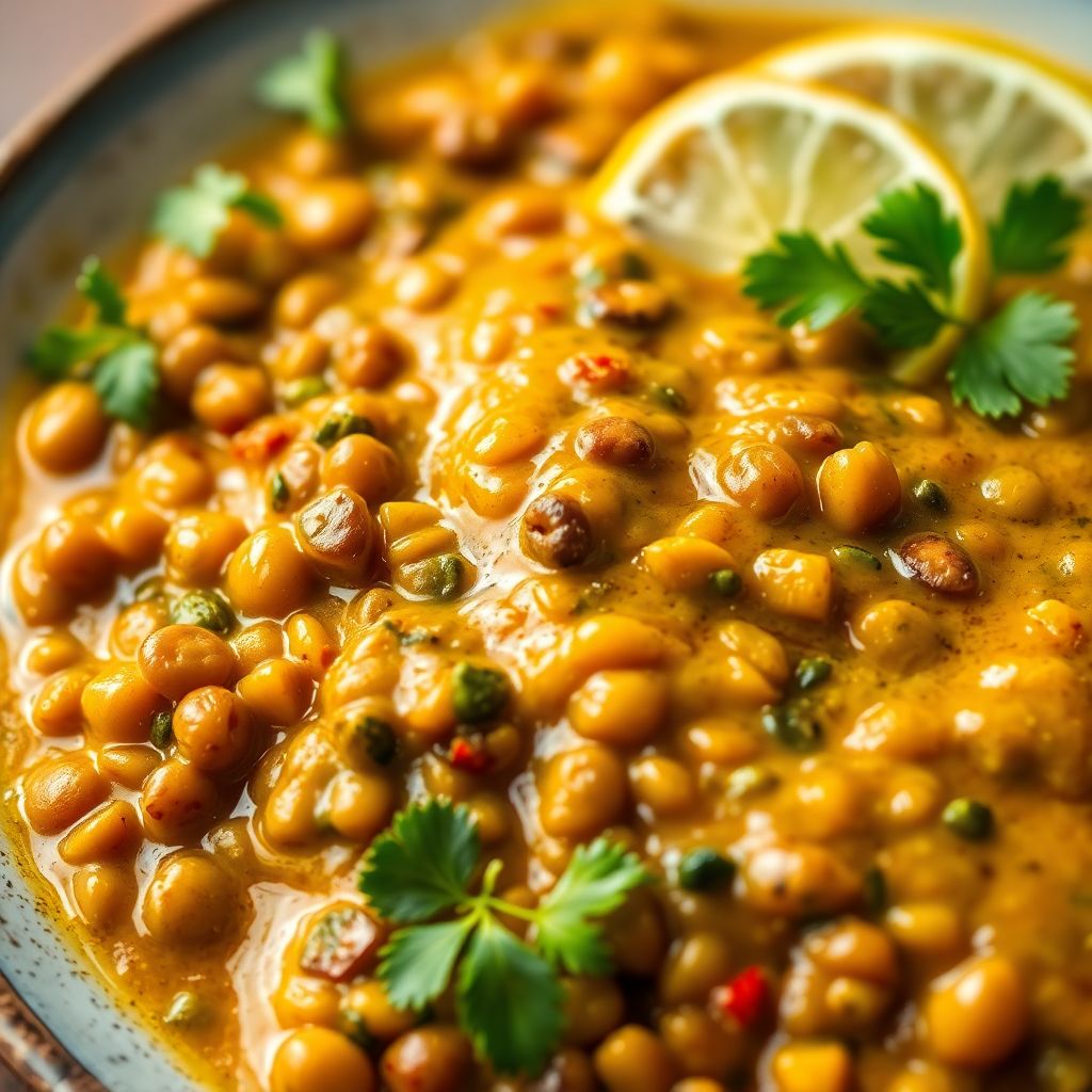 Aromatisches Linsen-Dal mit Zucchini und Zitronensaft