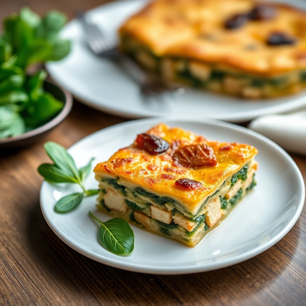 Auflauf mit Räuchertofu und Blattspinat (Pasticcio)