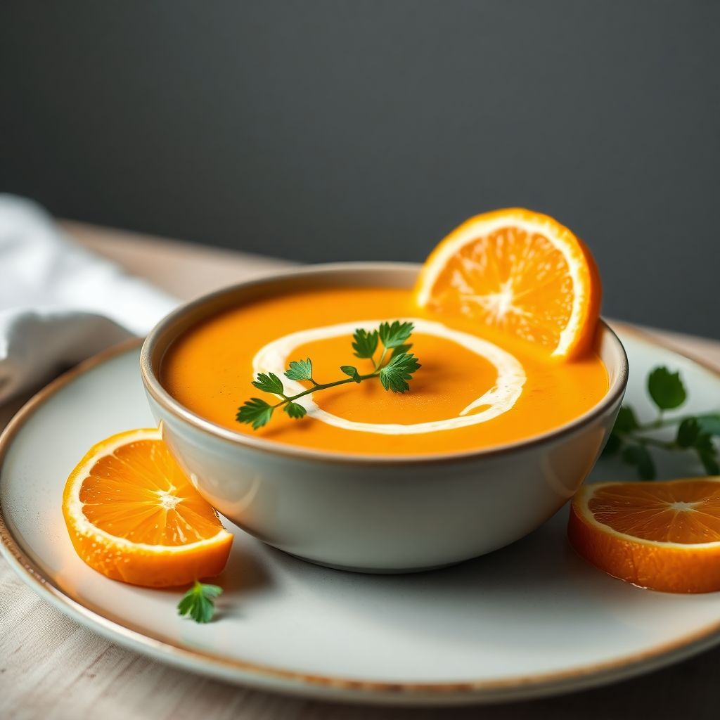 Möhren-Ingwer-Suppe mit Orange