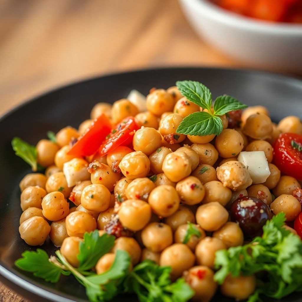 Mediterraner Kichererbsensalat