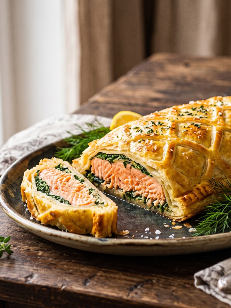 Lachs im Blätterteig