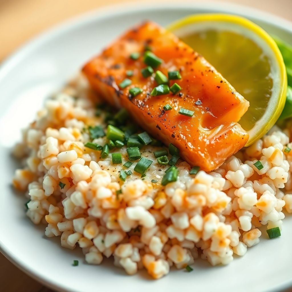 Lachs-Avocado-Reis-Bowl
