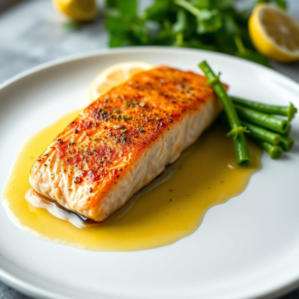 Lachsfilet in Zitronenbutter