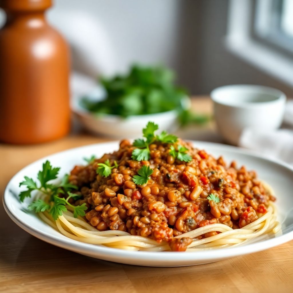 Vegane Linsenbolognese