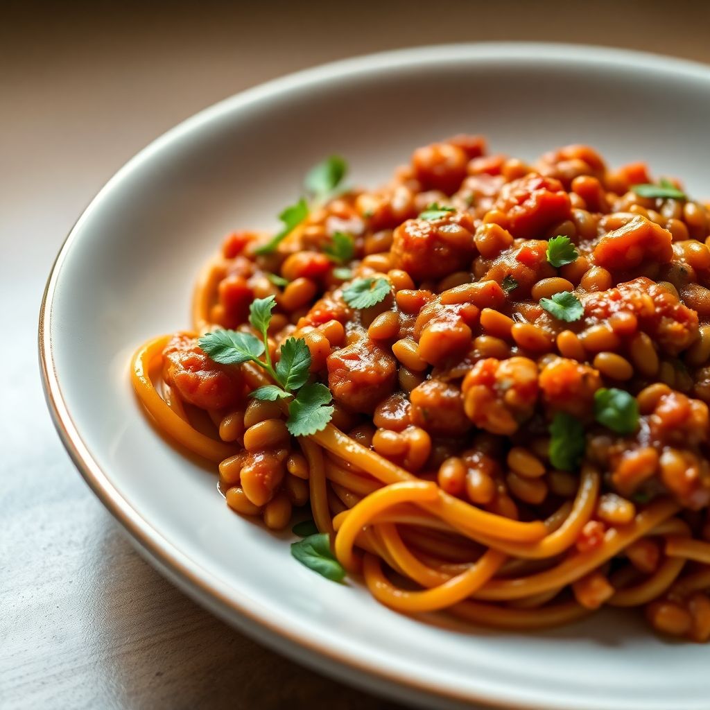 Vegane Linsen-Bolognese