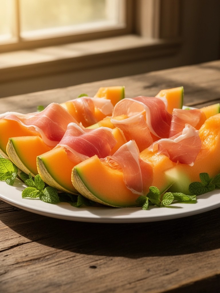 Melone mit Parmaschinken