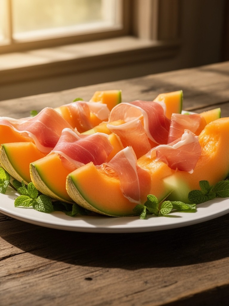 Melone mit Parmaschinken