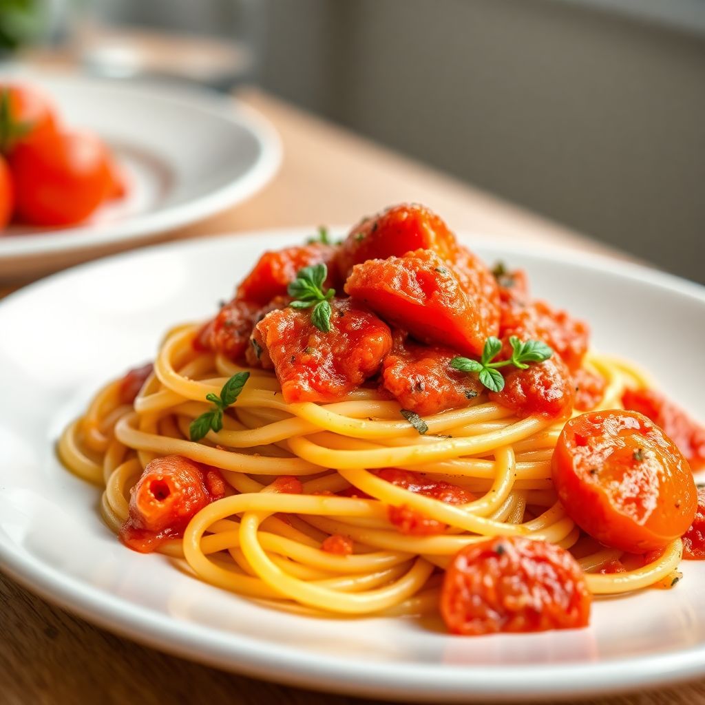 Pasta mit Ofentomaten