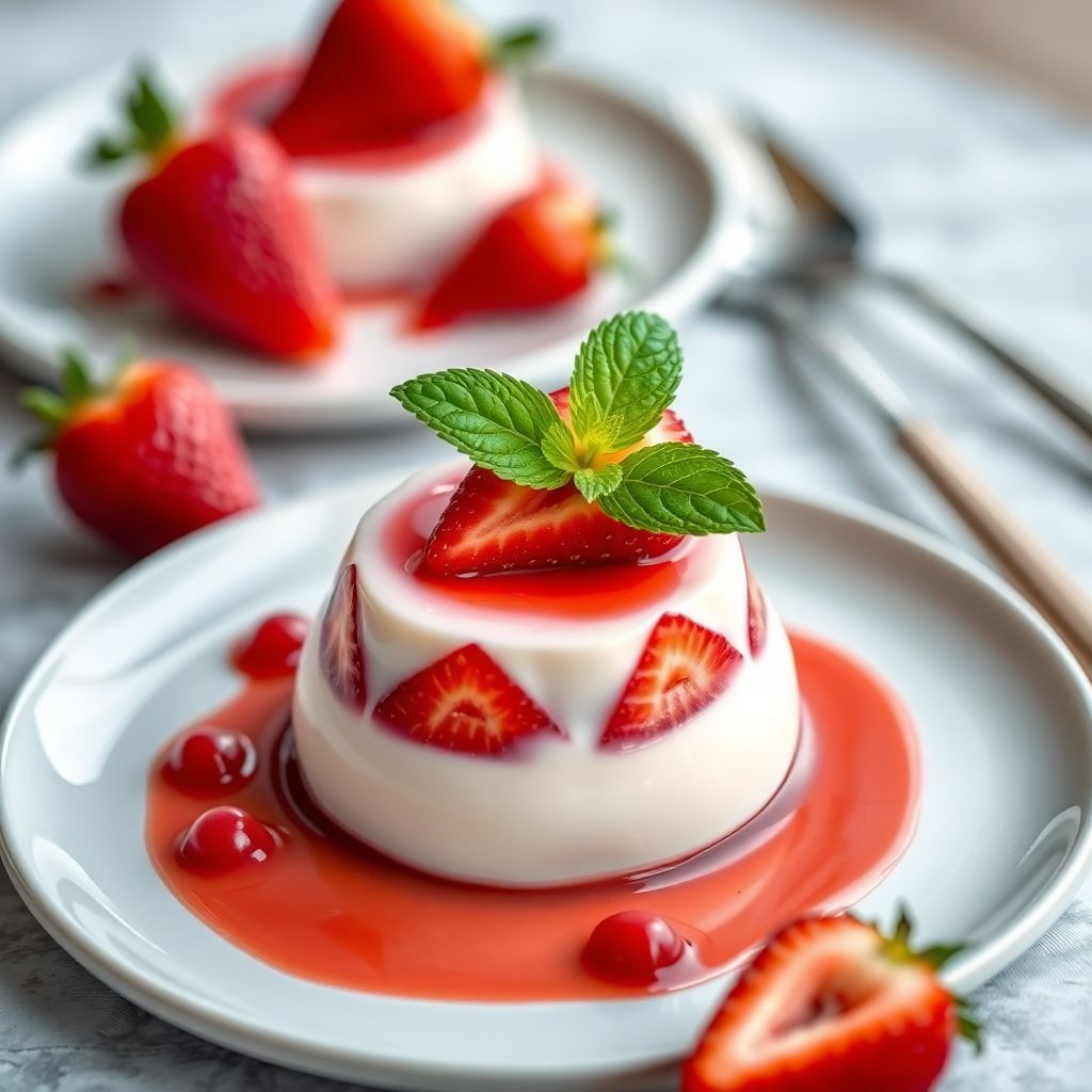 Erdbeer-Panna-Cotta