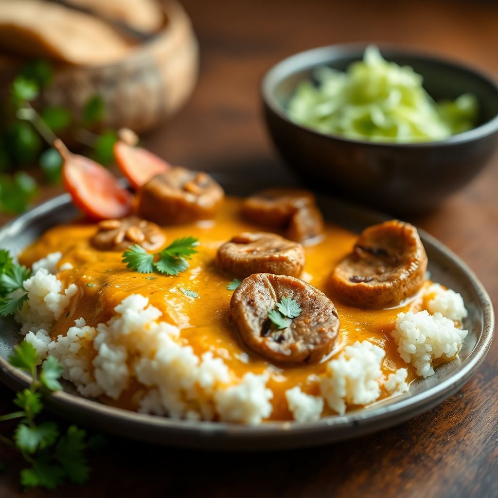 Champignon-Curry mit Kokosmilch
