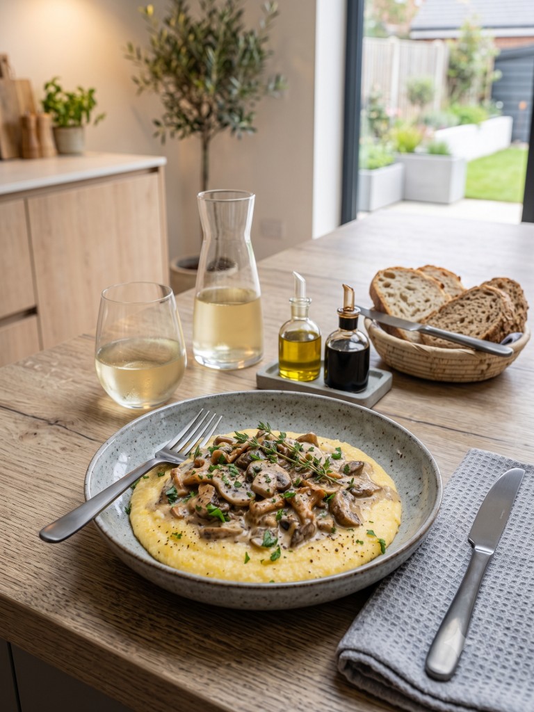 Polenta mit Rahmchampignons