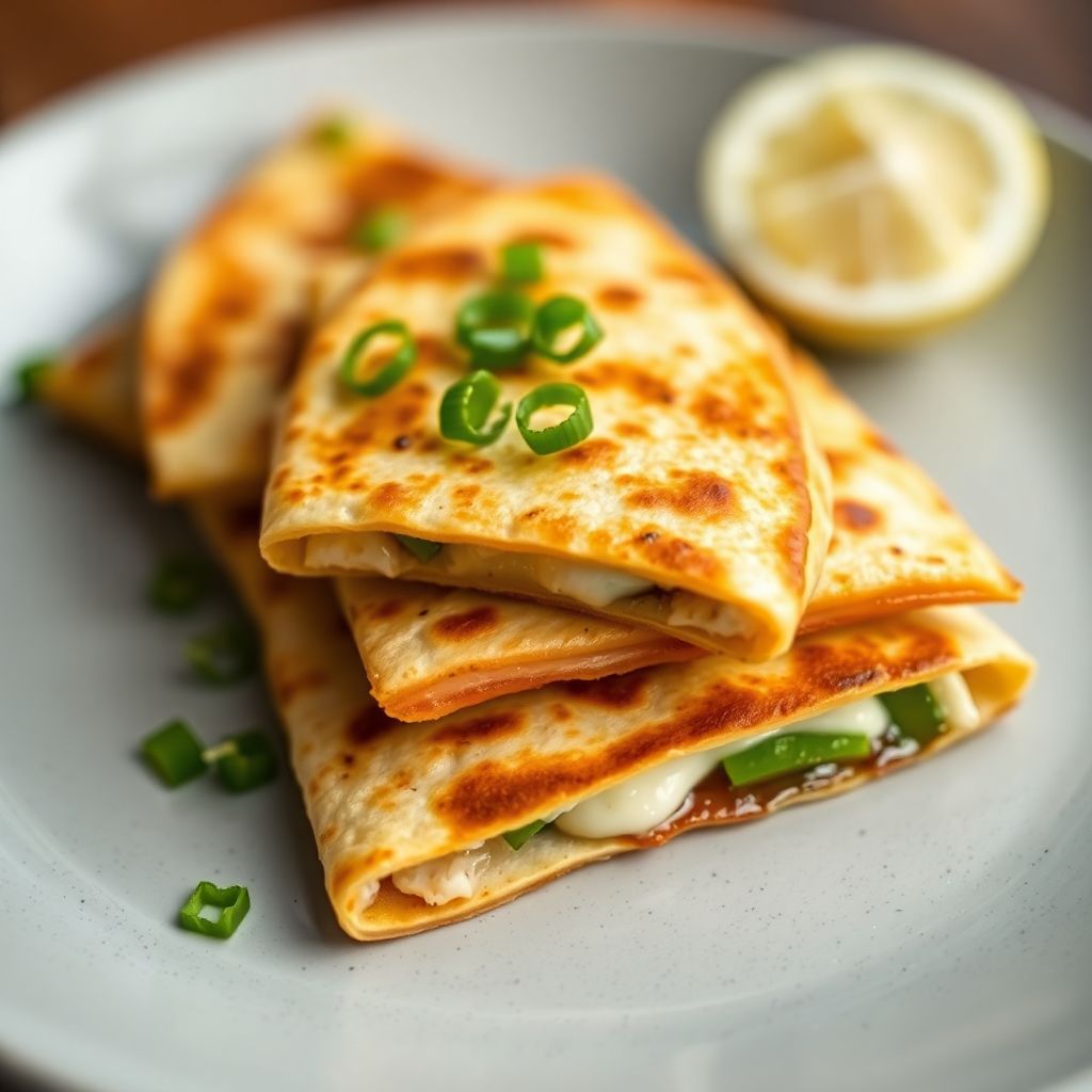 Käse-Lauchzwiebel-Quesadillas