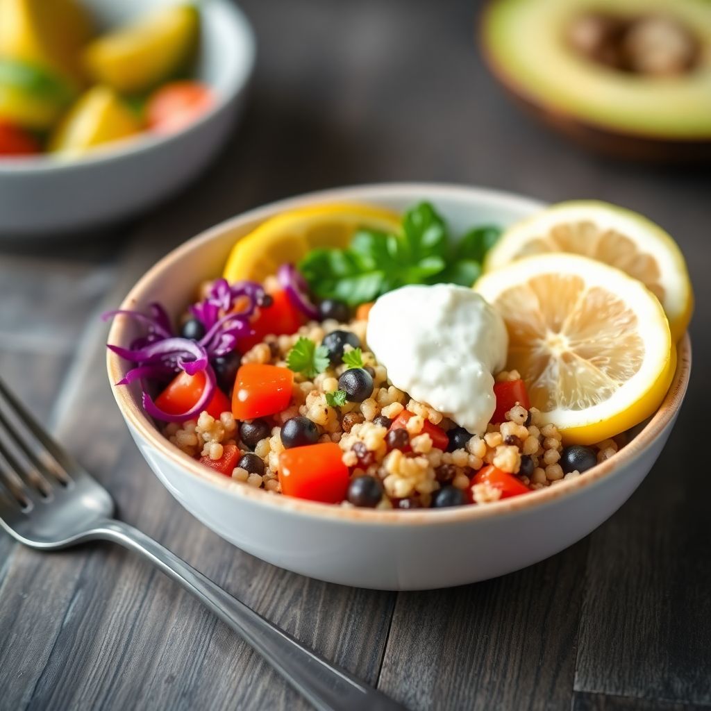 Bunte Quinoa-Bowl