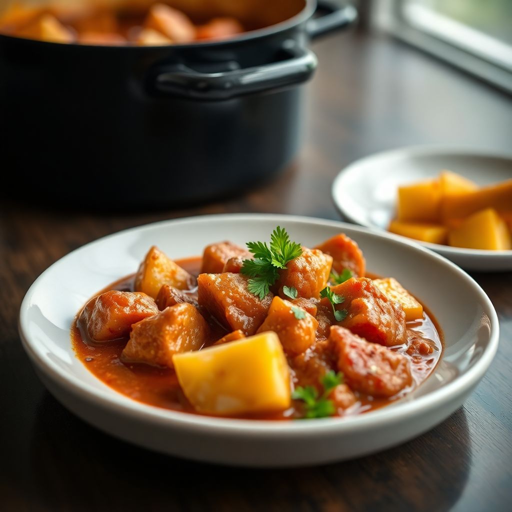 Gulaschtopf mit Kartoffeln