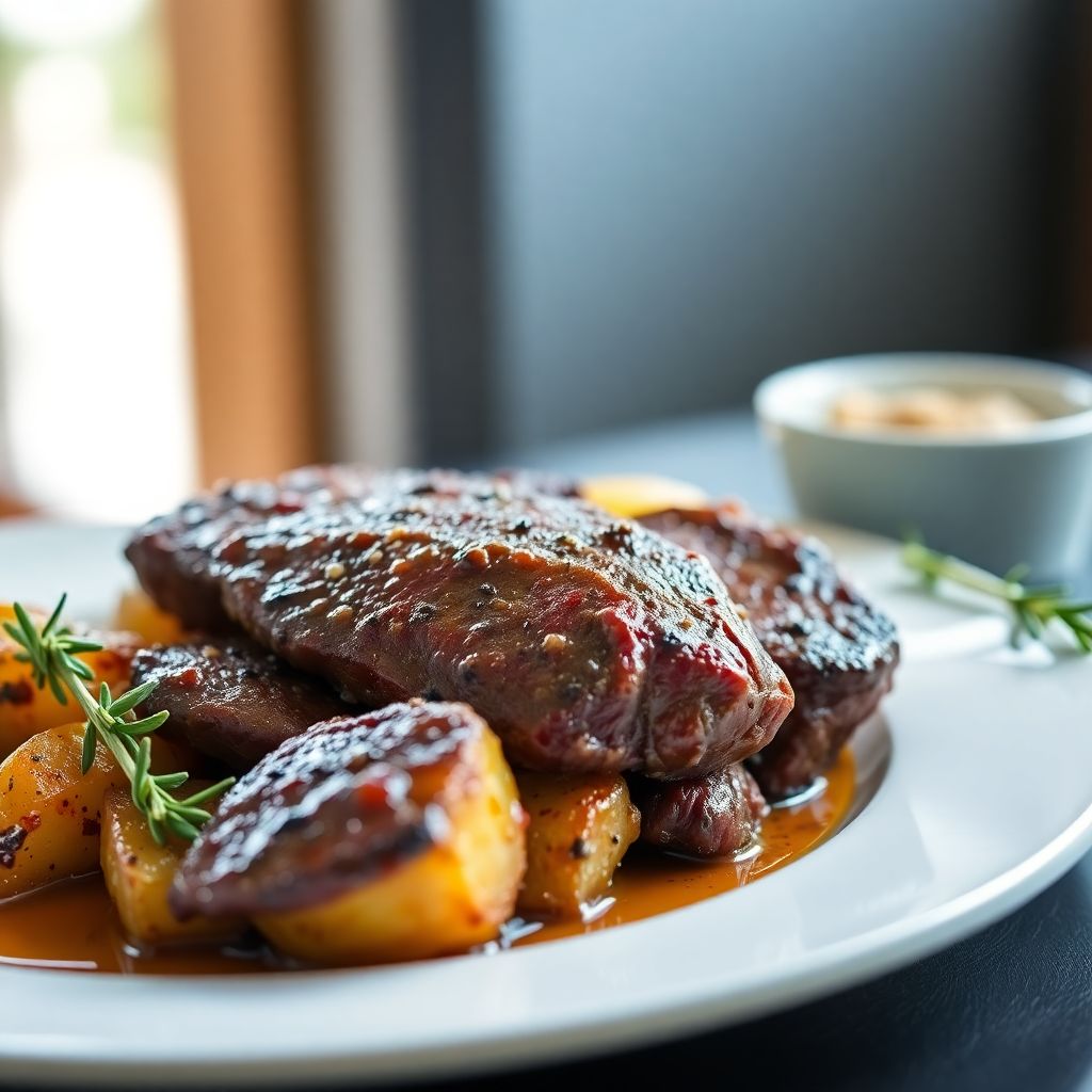 Rindersteak mit Rosmarinkartoffeln