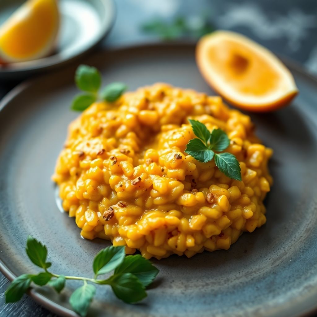 Goldenes Kürbis-Risotto