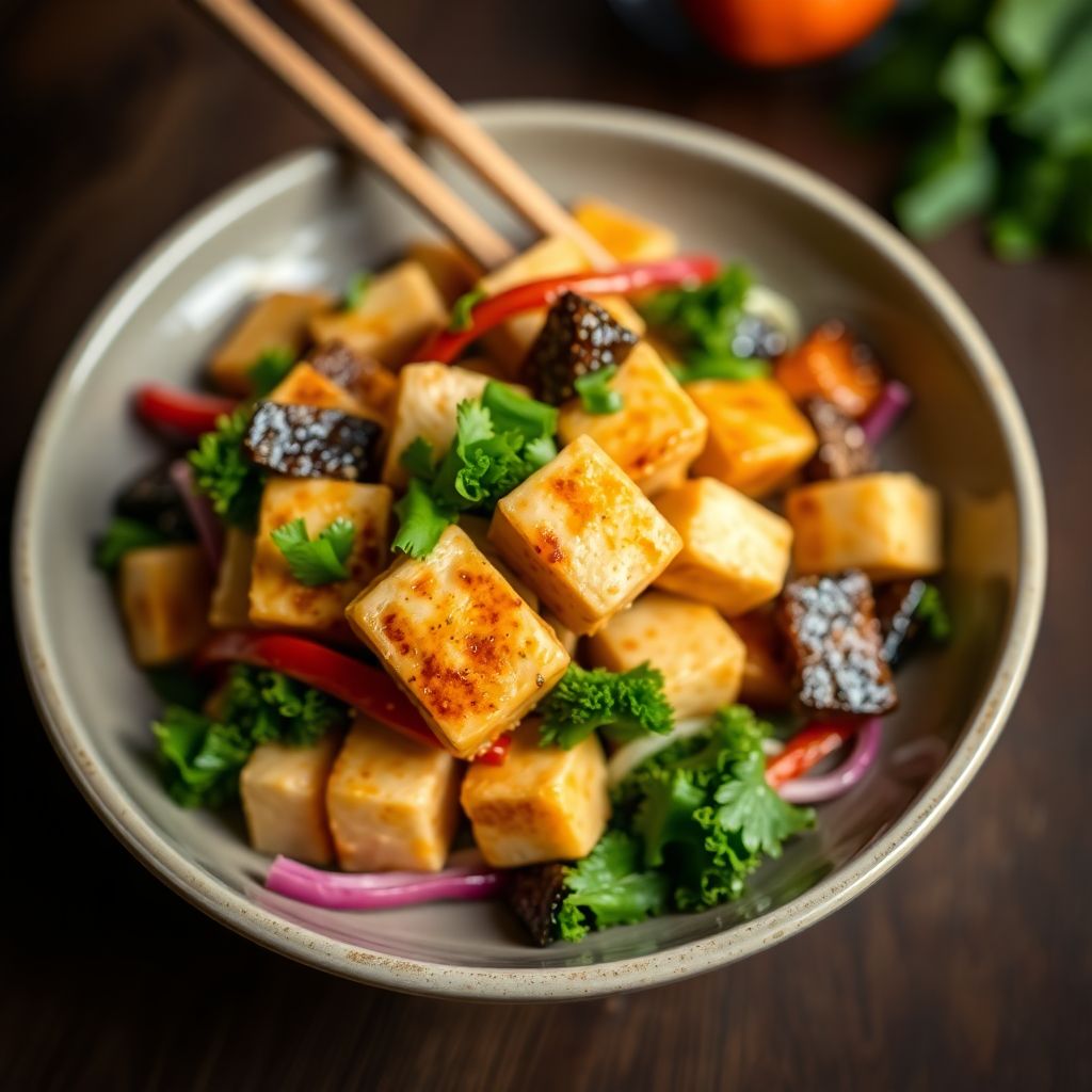 Asiatische Tofu-Gemüse-Pfanne