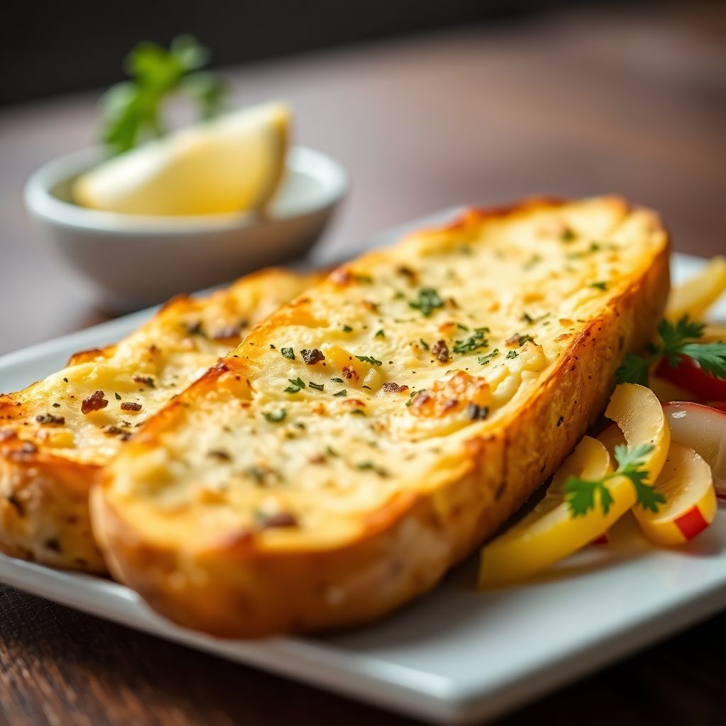 Überbackenes Knoblauchbrot