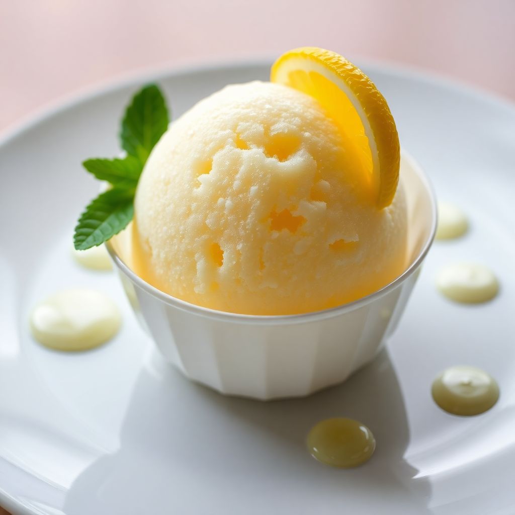 Klassisches Zitronensorbet