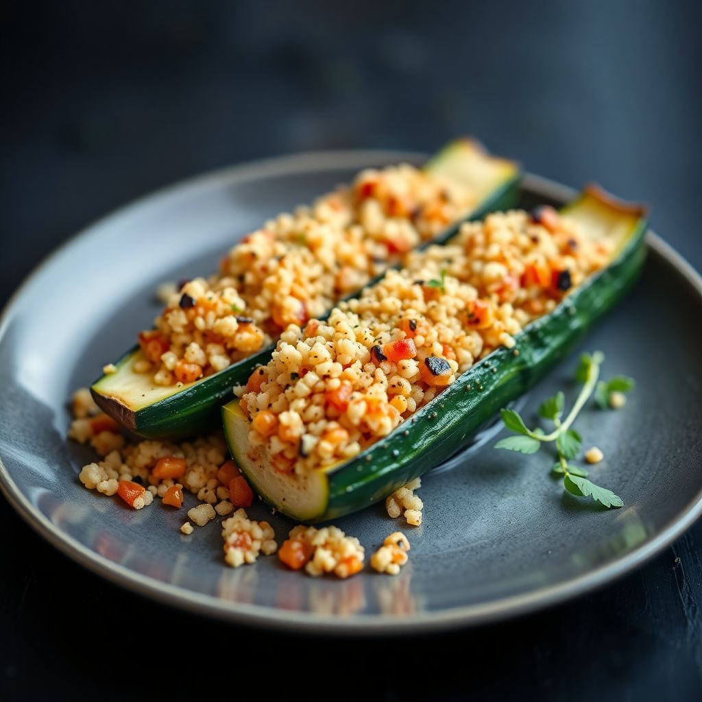 Gefüllte Zucchini mit Couscous