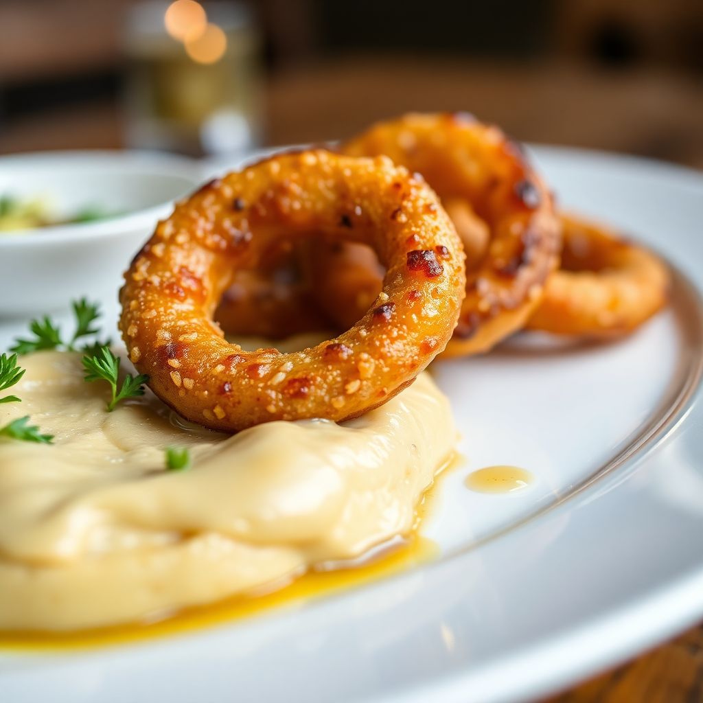 Zwiebelringe im Bierteig